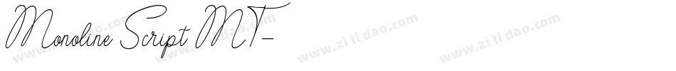 Monoline Script MT字体转换